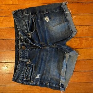 Distressed Denim Shorts